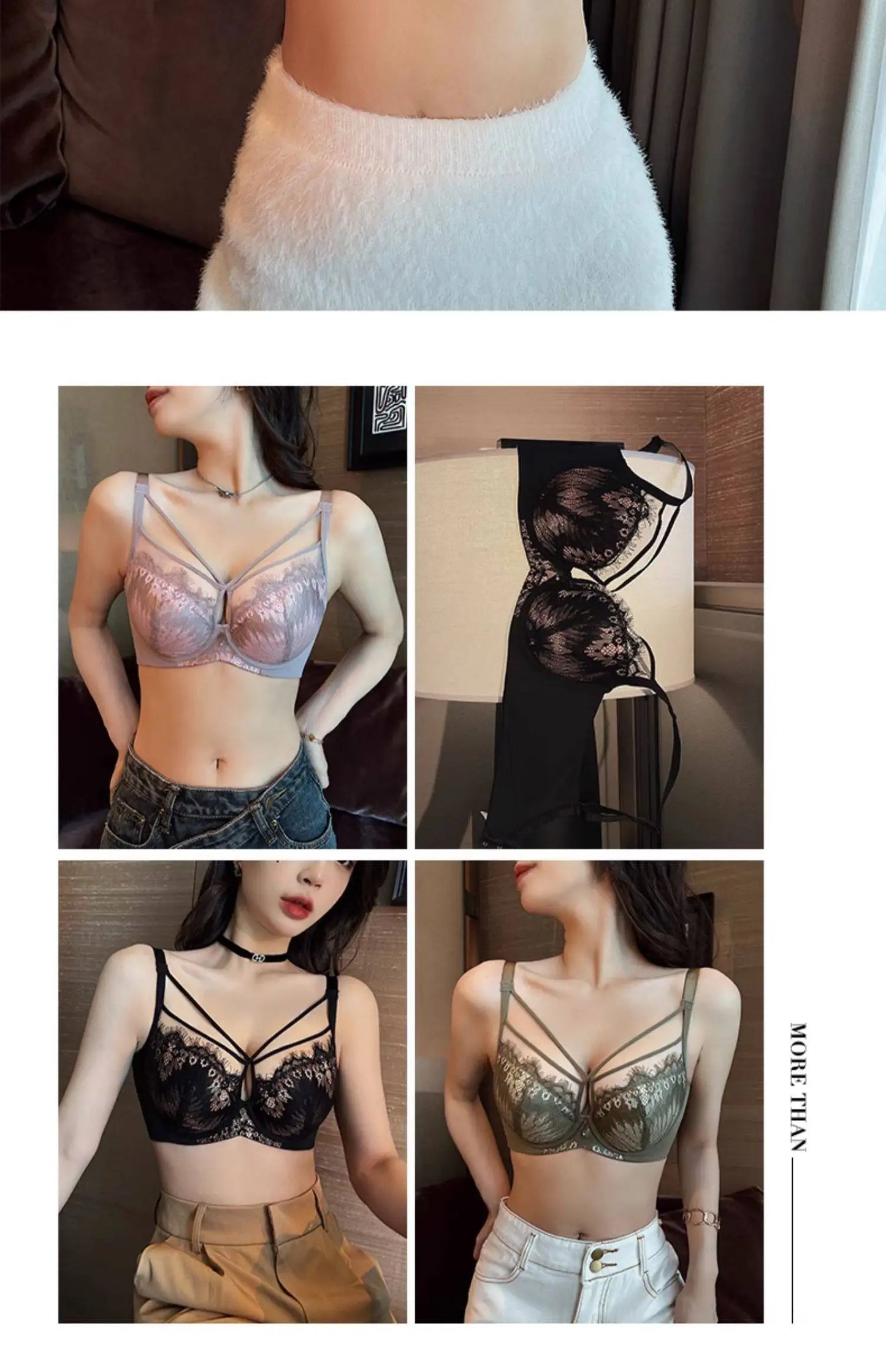 Womens Lace Push Up Bra and Brief Set
