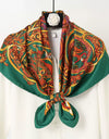 Women Scarf Silk Feeling Hair Neck Square Brand Office bandanna muffler Waiter Flight Attendants Handkerchief Rings wrap