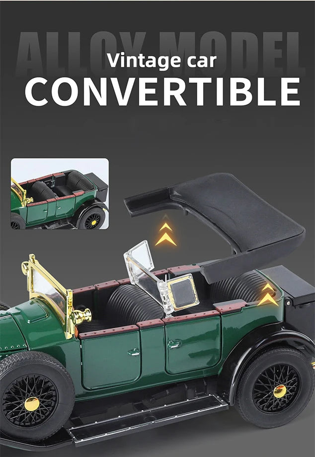 1:24 Rolls Royce Phantom I 1925 Luxury Classic Retro Sedan Alloy Diecast Model Car Home Trendy Toys Ornaments Birthday Present