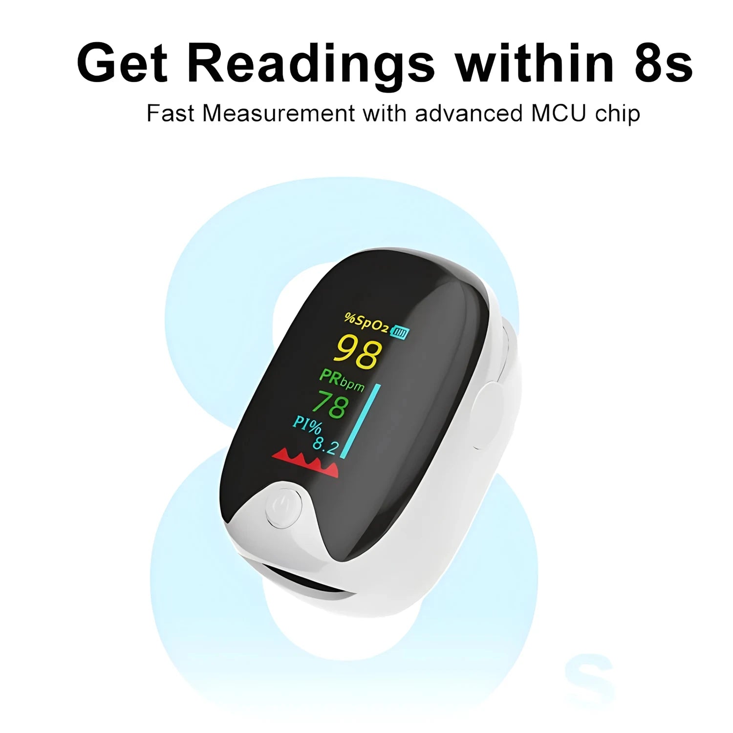 Finger Clip Heart Rate Meter Measure Finger Oximetry PI Value Monitor Pulse Black Gem Oximeter Heart Rate Monitor Portable