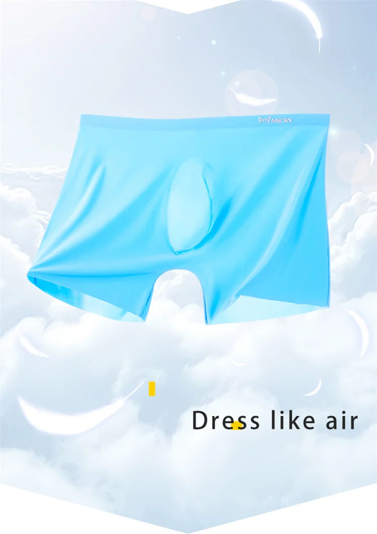 3-Pack Men’s Seamless Ice Silk Transparent Boxer Shorts – Breathable, Lightweight (Sizes L-4XL)