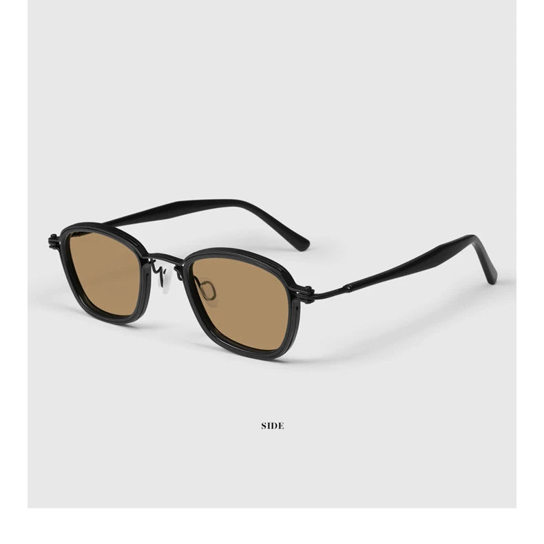 Vintage Square Titanium Acetate Eyeglasses Frame