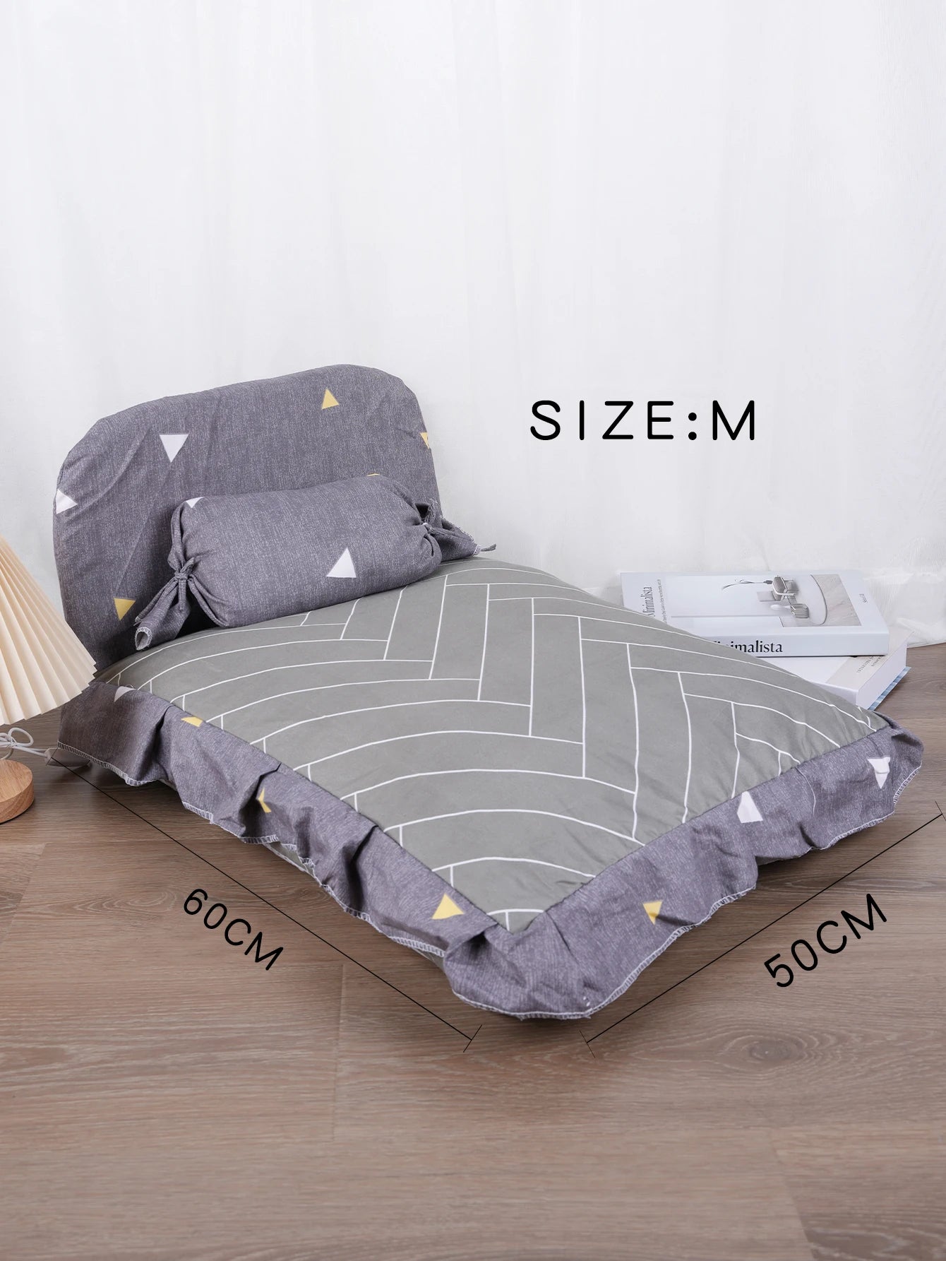 Striped Plush Pet Bed Sofa Cushion for Dogs and Cats