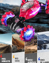 4WD RC Drift Car With Music Led Lights 2.4G Gesture Radio Remote Control Spray Stunt Car 360° Rotating Climbing Car Toys Gift