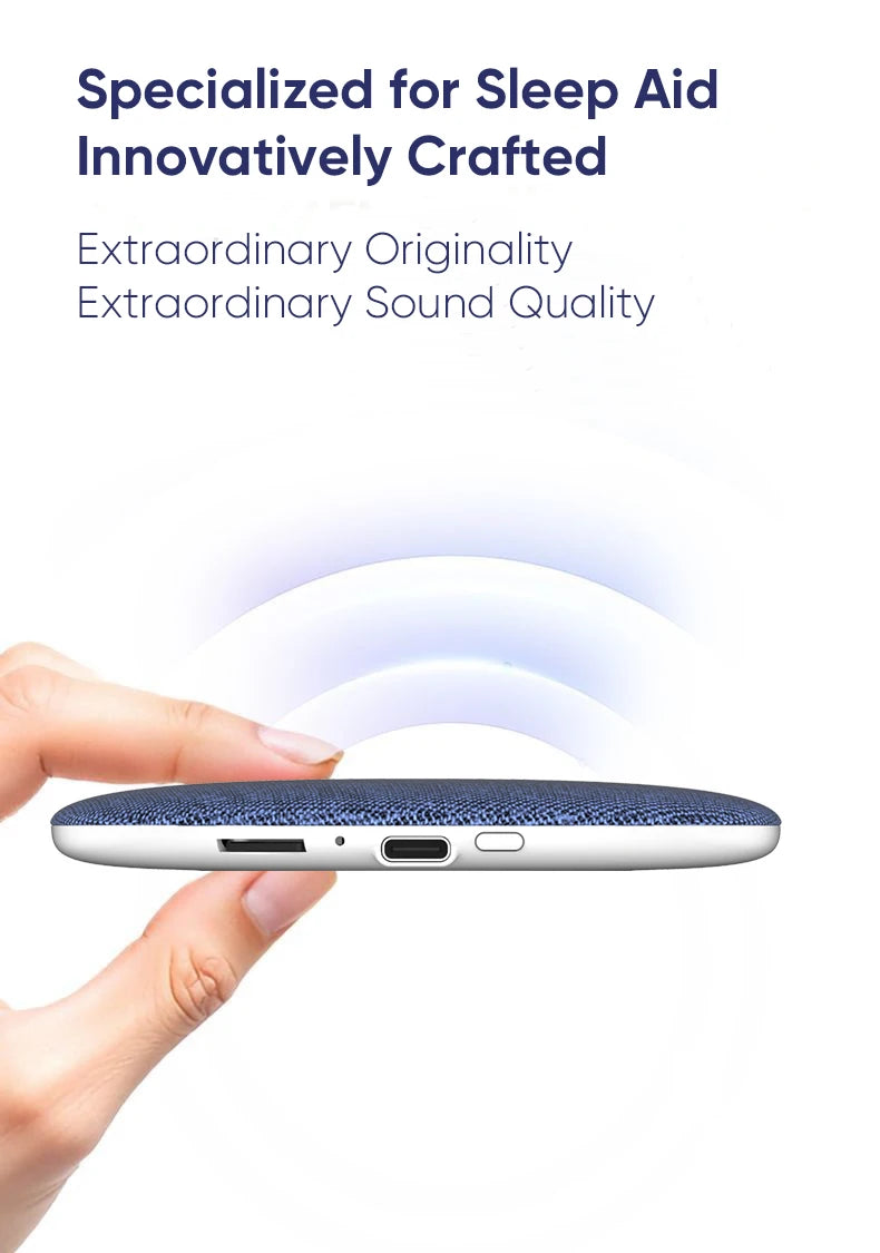 Underpillow music disc ultra-thin listening device sleep white noise pillow side mini Bluetooth speaker supports TF playback