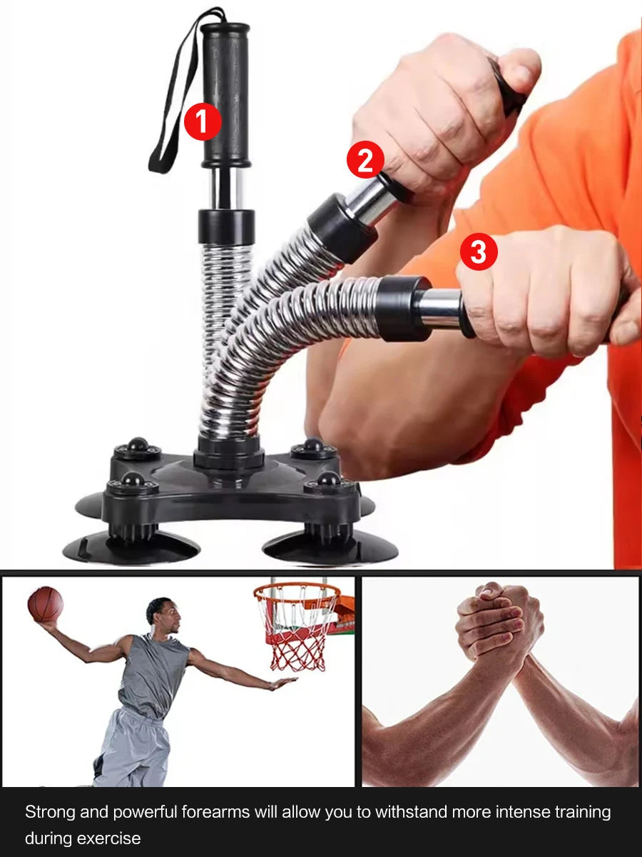 Arm Wrestling Hand Grip Exerciser,Muacle Power Strengthener for Portable Gym Home Spring Arm Strengthening Workout Equipment