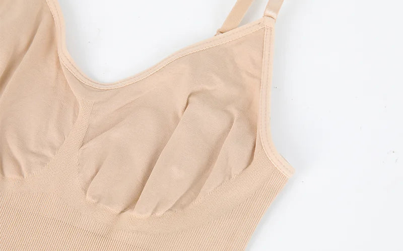Deep V-Neck Backless Bodysuit Shapewear – Push Up Thong Body Shaper