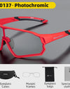 Photochromic Bicycle Glasses UV400 Goggle Large Frame Men Women Sports Bike Eyewear Sungless Adjustable Cycling Glasses