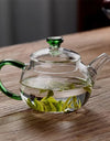 200ml Clear Heat-resistant Small Glass Teapot with Stainless Steel Filter Small Brewing Flower Green Tea Pot Kung Fu Tea Set