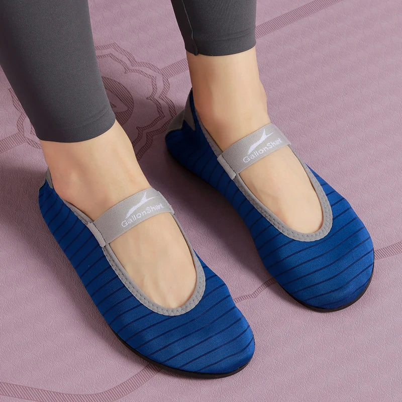 Indoor Fitness Non-slip Soft-soled Yoga Shoes Women's Rope Jumping Mute Stretching Pilates Training Shoes