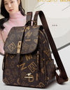 Women's Designer Letter Printing Leather Backpacks Large Capacity Travel Shoulder Bags Totes School Bag