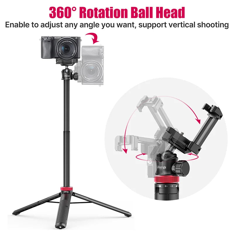 Tripods Smartphone Vlog Tripods With Cold Shoe Phone Mount Holder For Mobile Tripod Camera Portable SLR