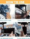 360 Car Phone Holder Rearview Mirror Mount Car Bracket Navigation GPS Stand Foldable Adjustment Mobile Cell Phone Support in Car
