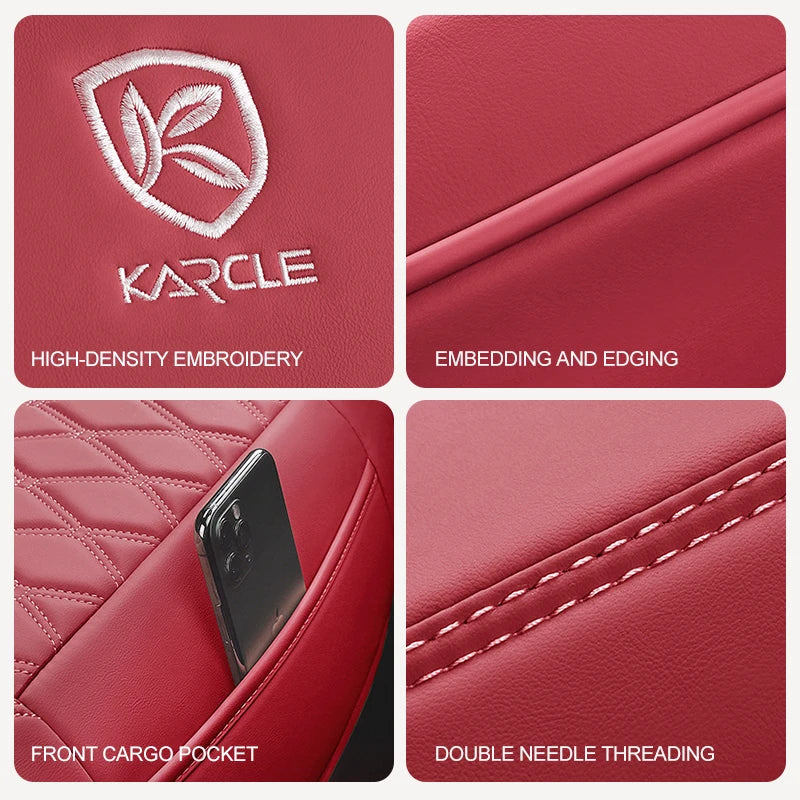 Car Seat Cover Breathable PU Leather Front Cars Seat Cushion Anti Slip Anti Scratch Seat Universal Car Pad Mat Auto Accessories