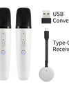 Q1-Tesla Car Karaoke Microphone for Tesla Model Y/3/X/Cybertruck, Rechargeable Caraoke Mic with USB-A & USB-C Receiver