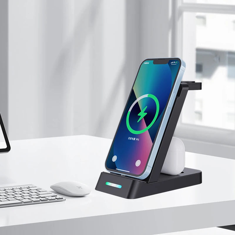 Wireless Life, one touch charge, triple charge, one machine done, three-in-one multi-functional wireless charger