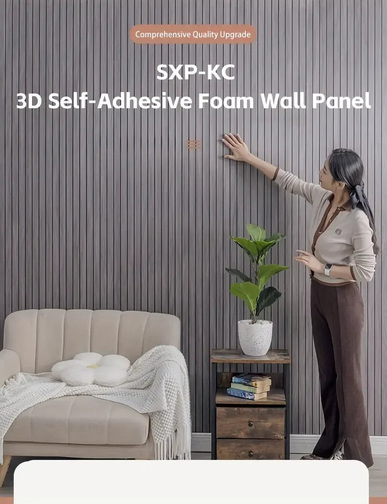 3M New Grille 3D Wall Sticker Background Wall Decoration Wallboard Self-adhesive Waterproof Thickening Partition Wallpaper