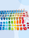 Montessori Educational Toys Wooden Preschool Kid Cognition Match Board Math Fishing Numbers Early Learning Toy Counting Geometry