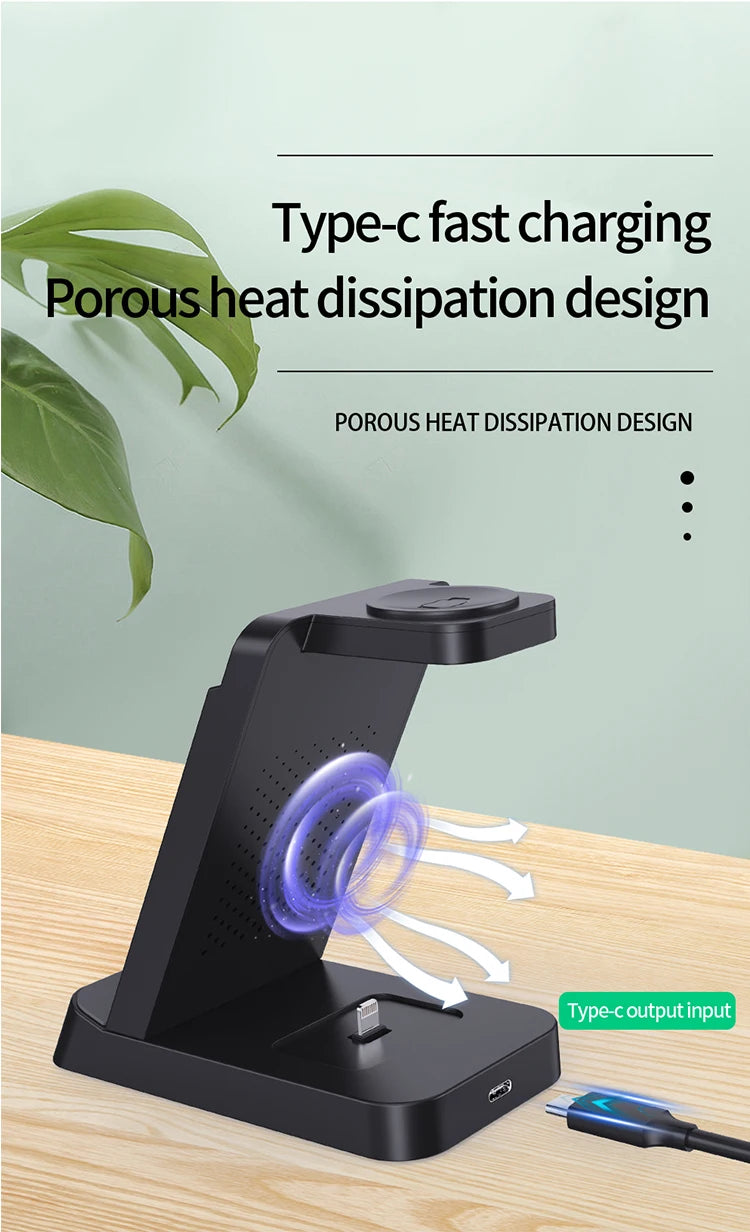 Wireless Life, one touch charge, triple charge, one machine done, three-in-one multi-functional wireless charger