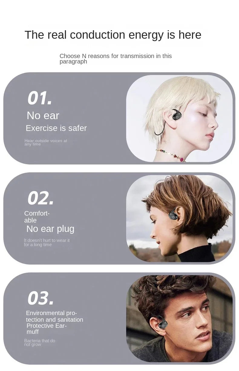 Xiaomi Wireless Earbuds Bluetooth Headphones Bone Conduction Open Ear Headset With Mic Earphones Neckband Sweatproof for Running