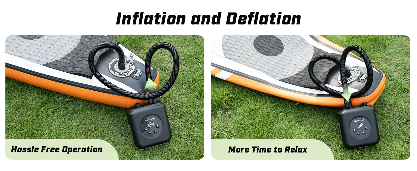 SUP Boat Accessories Inflatable Pump for Pvc Kayak Kite Wings 20PSI Rechargeable Inflate Deflate Stand Up Paddle Pump