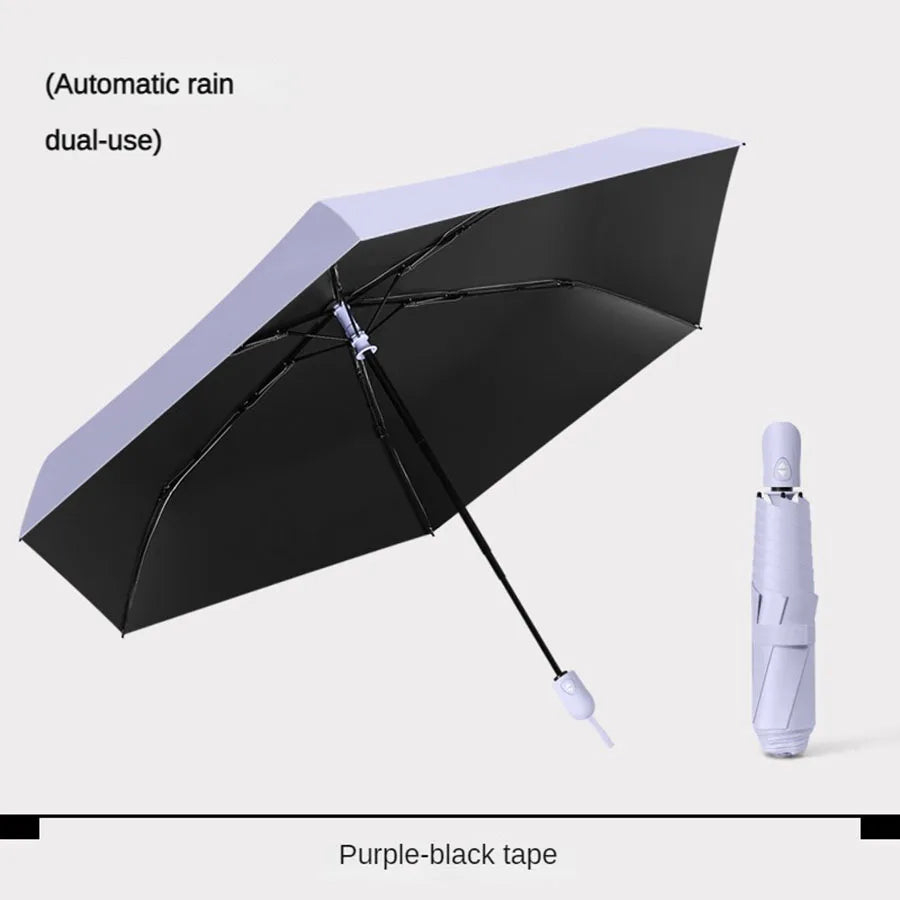 Ultra lightweight and portable automatic umbrella for women, suitable for both weather and sun protection