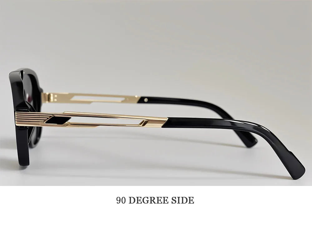 Square Metal Frame Sunglasses With UV400 Protection