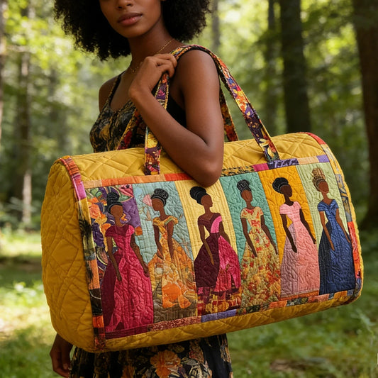 3D Quilted African Women Travel Duffle Bag