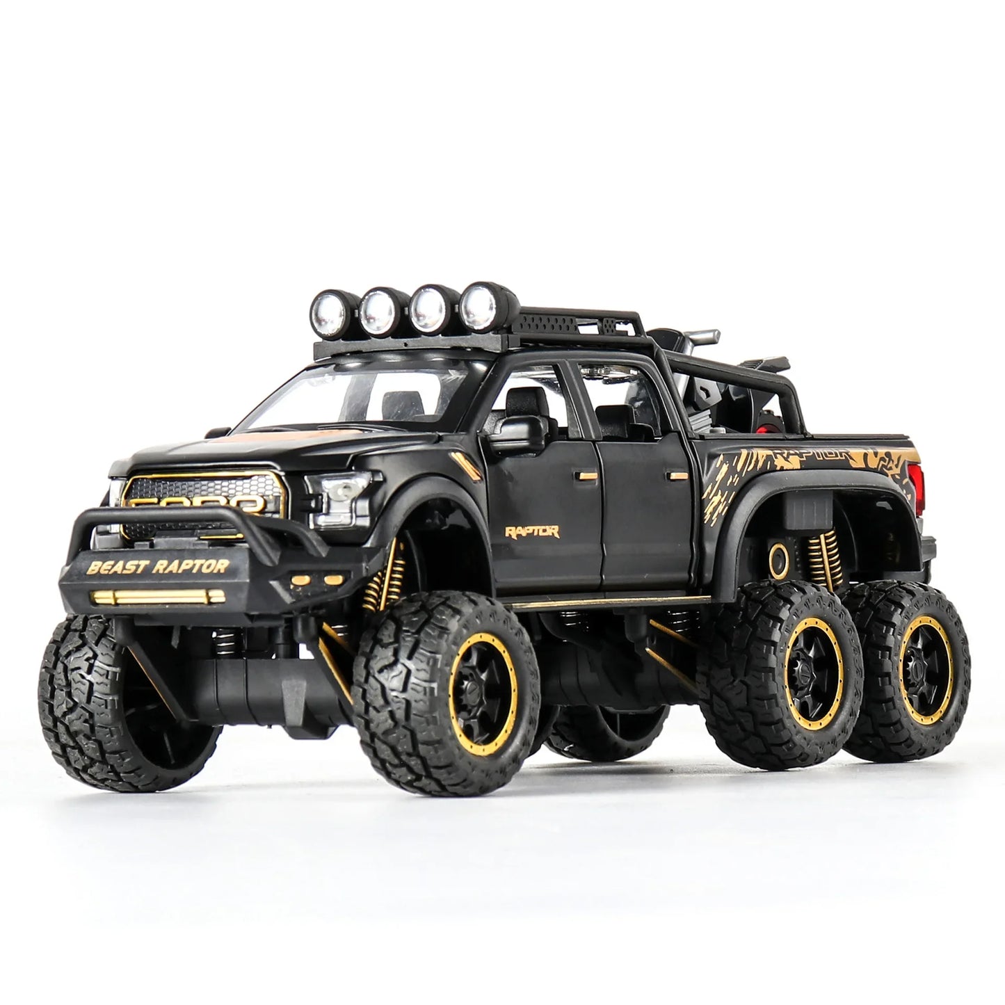 1/28 Raptor F150/G63 Pickup Big Wheels Car Model Toy Alloy Diecast Metal Monster Truck Car Off-road Vehicle Collection