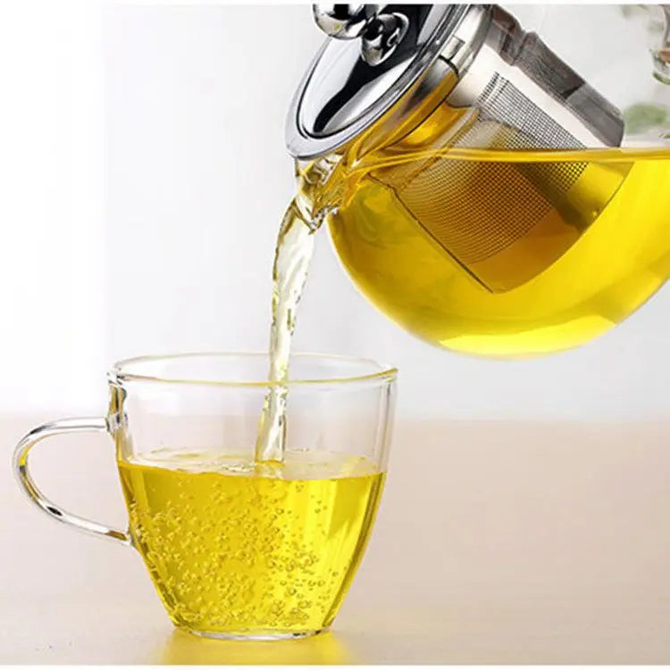 High Quality Heat Resistant Glass Tea Pot with Infuser 900ml Flower Tea Coffee Teapot