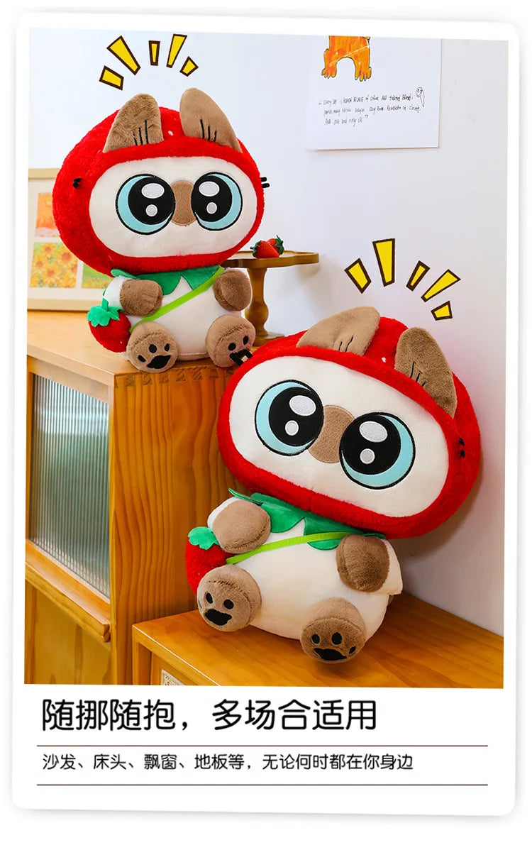 Kawaii Siamese Cat Plush Stuffed Doll Pillow Toy