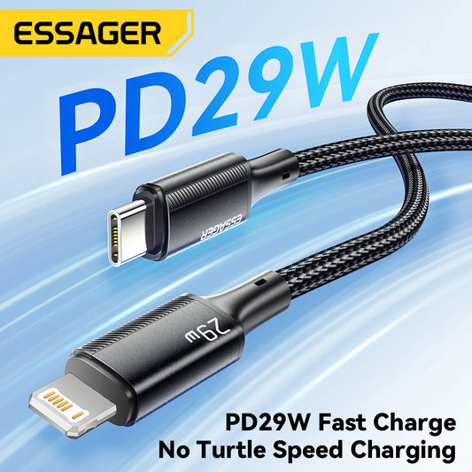 Essager USB-C to Lightning Cable (29W PD Fast Charging)