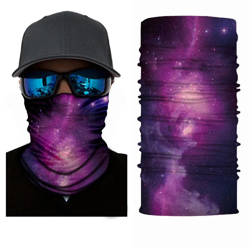 Skull Print Bandana Outdoor Cycling Mountaineering Scarf Cycling Mask Breathable Face Scarf