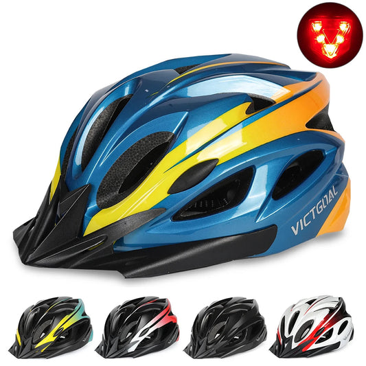 Ultra Light LED Cycling Helmet With Visor For Road And Mountain Bike