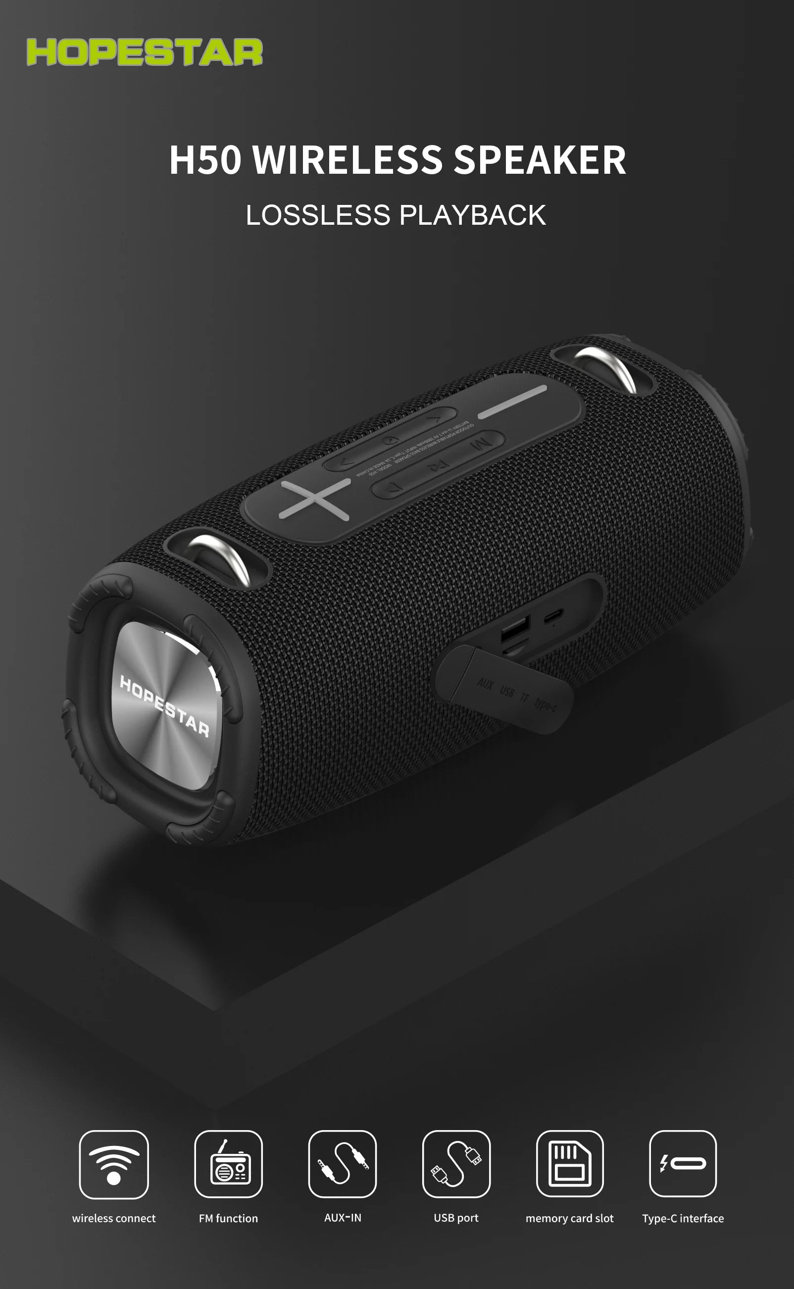 20W High Power Boombox Speakers Portable Bluetooth Super Subwoofer Mp3 Player Powerful Column Soundbox Audio Center