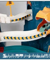 Electric Rail Car Dinosaur Building Parking Lot Adventure Racing Rail Car Toys  Brain Mechanical Interactive Rail Cars