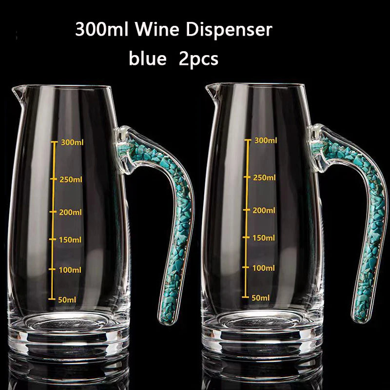 Diamond Cutting Crystal Liquor Glasses Set With Wine Dispenser Vodka Shot Glass Wine Glasses Whiskey Spirits Sake Brandy Teacup