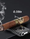 Cigar Cutter,5 in 1 Cigar Cutter Set,Built-in Cigar V Cutter, Flat Cutter, Cigar Punch, Cigar Draw Enhancer and Cigar Holder