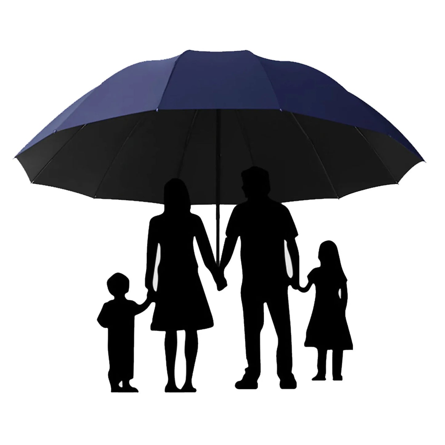 Large 12 Bone Windproof Folding Umbrella Waterproof Strong Frame Portable Travel Rain Umbrella