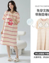 Women’s Cotton Nightgown – Korean Style Cute Print, Summer Short Sleeve Sleepwear Dress