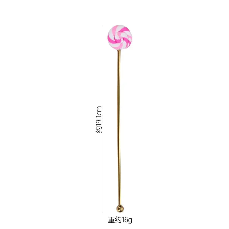 Creative Stainless Steel Cartoon Mixing Rod Long Handle Cocktail Stir Stick Coffee Juice Mixer Reusable Swizzle Stick Bar Tools