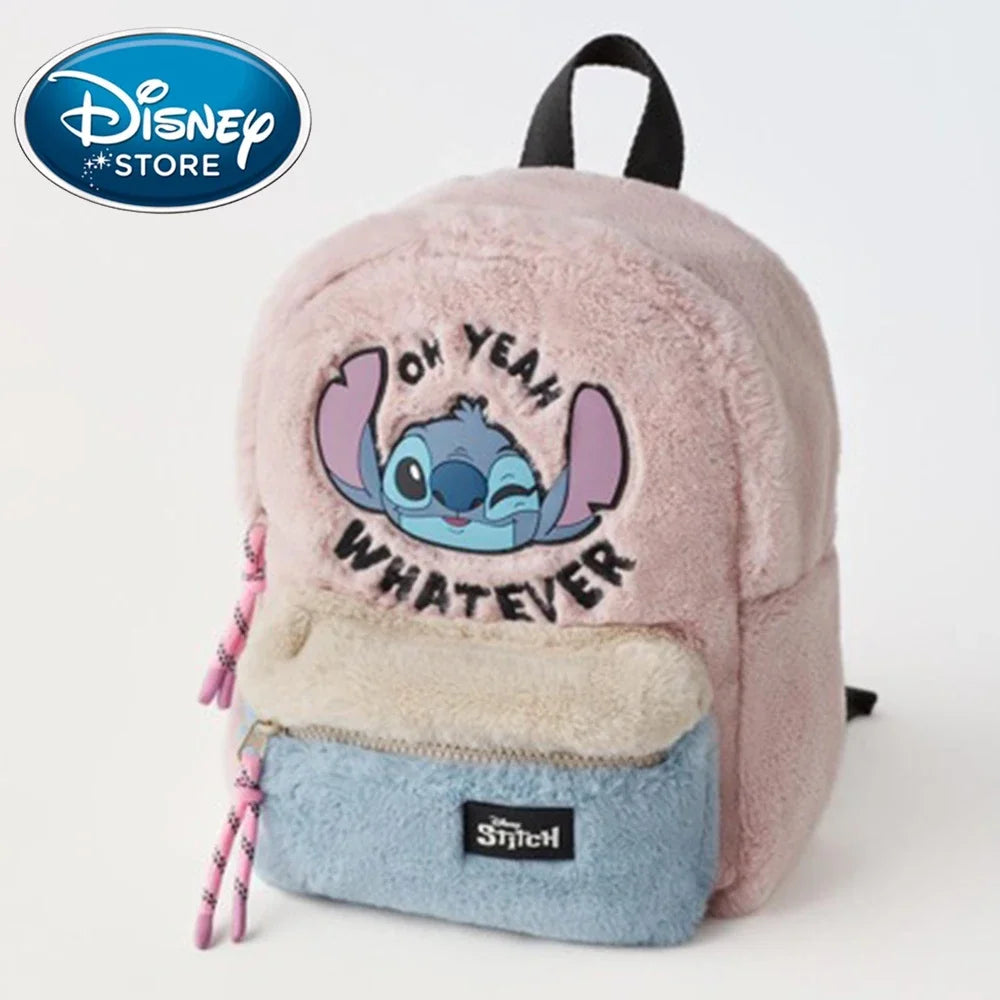 Disney Stitch Plush Bag Children's Backpack Anime Lilo & Stitch Shoulder Bag Handbag Bag Messenger Bag