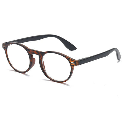 Fashion Reading Prescription Eyeglasses Round Shape Frame