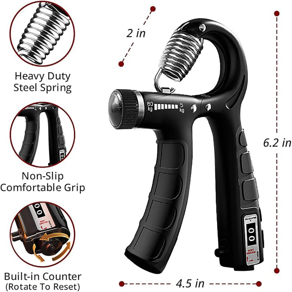 Hand Grip Strengthener, Grip Strength Trainer,Adjustable Resistance,Forearm Strengthener, Perfect for Musicians Athletes
