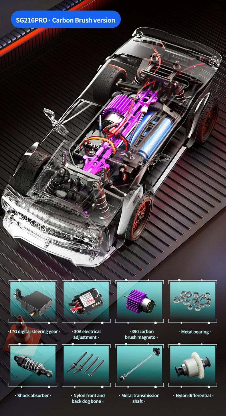 ZLL SG116 MAX/PRO 1:16 High Speed Drift Racing 80KM/H Or 40KM/H Brushless Motor 4WD RC Car Off Road Car Toys