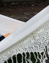 Premium Cotton Canvas Hammock with Woven Tassels for Home, Bedroom, Patio, Porch, Yard, Beach 2 Person Bohemia Style