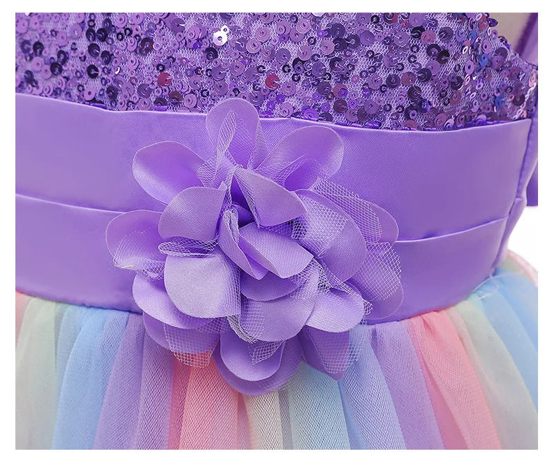 Princess Girl Dress Wedding Birthday Party Frocks for Children Costume Prom Ball Gown Elegant Party Dress For Girls