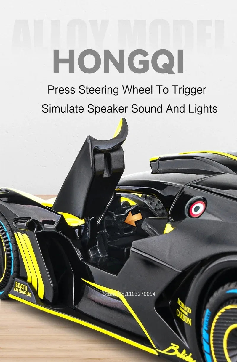 1:24 Bolide Revuelto Alloy Model Diecast Car Toys Doors Opened Sound Light Pull Back Miniature Vehice Boy Adult Birthday Present