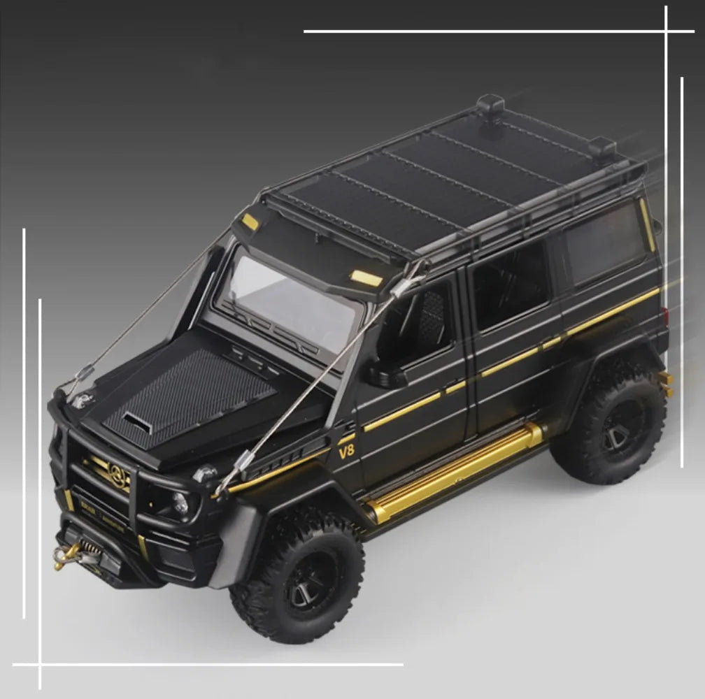 1:24 Alloy Diecast Toy Car Model G550 4X4 Adventure Edition Off Road Vehicle Model with Sound Light SUV Toy