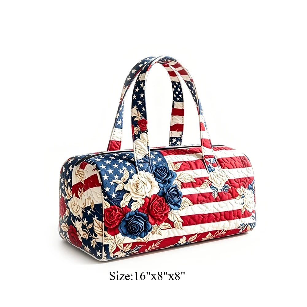 Quilted Duffel Bag Weekender Bag Cute Cat Tropical Floral Print Carry On Luggage Lightweight Bags for Beach Vacation Party Sport